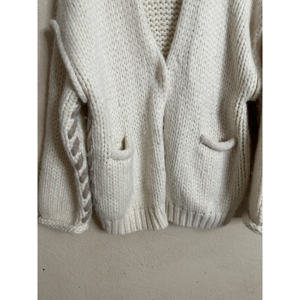 Lunya Lofty Wool Whip Stitch Cardigan Cream Womans L/XL - Picture 11 of 14